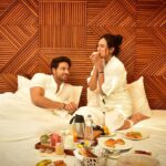Akansha Chamola Instagram - sometimes i wonder What in the world were you looking for when you found me ????😜😜😜😜 . . . . . . . . . . . . . . . . . . #radissonresortandspalonavala #staycationindia #coupleshoot #couplegoals #styleinspo #photoshootideas #travelphotography #hotelsoftheworld #suitelife #travelgram #happycouple #marriagediaries #blessed #together #lovehim #cutecouple #gauravkhanna