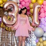 Akansha Chamola Instagram - People always complain that i dnt know how to act my age ……… Well in my defence : I have never been this age before !!!😛🥳 some more birthday pics nxt few days coz i cnt get over my outfit ☺️☺️☺️☺️☺️ . . . . . . . . . . . . . . . . . . . . . . . #january #capricorn #birthdaygirl #birthdayoutfit #outfitideas #pretty #pinkdress #sequindress #instalook #instamood #fashiongram #outfitinspo #lookbook #instahair #instamakeup #birthdaypost #balloondecoration #balloondecor #birthdaymonth #happy #prettygirls #trending #fashiongram