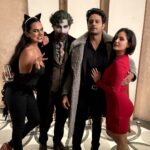 Akansha Chamola Instagram - Happiest birthday to you @vivanbhathena_official ...... Loved the spectacular party that you n @nikhilapalat threw for all of us 🥂 Cheers to all the crazy nights together 🤗 .. . .. . . . . . .. . . . . . . . . . . . #halloween🎃 #halloweenlooks #halloweenparty #birthdayscare #birthdayvibes #cosplay #dressup #themeparty #friendslikefamily #squadgoals #coupleofinstagram #homies #crazynights #aboutlastnight #partygoals #homies