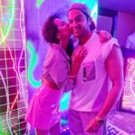 Akansha Chamola Instagram - ✨Baby we are lit ✨ .. . . . . . . . . . . . . . . . . . . . . . .. . . #neonvibes #aboutlastnight #glowparty #neonlights #neonparty #partygoals #instasmile #instastyle #stylegram #styleinspo #lookbook #coupleofinstagram #fashiondiaries #couplefashion #foryou