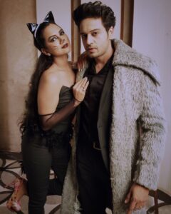 Akansha Chamola Instagram - When #Catwoman 🐈 meets #dracula 🧛
.
.
.
.
.
.
.
.
.
..
.
.
.
.
.
.
.
.
.
.
.
.
.
..
.
..
.
.
.
.
.
.
#halloween🎃 #halloweenparty #dressup #cosplay #couplefashion #couplegoals #relationshipgoals #couplestyle #coupleofinstagram #gauravkhanna #Mr&Mrs.khanna #fashiondiaries #instamakeup #instalook #instahair #stylegram