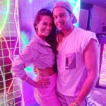 Akansha Chamola Instagram - ✨Baby we are lit ✨ .. . . . . . . . . . . . . . . . . . . . . . .. . . #neonvibes #aboutlastnight #glowparty #neonlights #neonparty #partygoals #instasmile #instastyle #stylegram #styleinspo #lookbook #coupleofinstagram #fashiondiaries #couplefashion #foryou