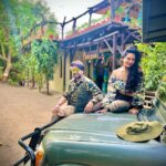 Akansha Chamola Instagram - Gaadi check ✅ ………. Sawari Check✅ ………… SAFARI check✅ …………….. Going Wild @paatlidun.safari.lodge #paatlidunsafarilodge #jimcorbettnationalpark . . . . . . . . . . . . . . . . . . . . . . . . . . #corbetttigerreserve #uttarakhand #pahadi #jimcorbett #staycation #travelgram #couplegram #tourism #travelinspiration #indiatravel #traveldiaries #travelindia #uttarakhandheaven #uttarakhandtourism #wildlifesafari #couplefashion #wanderlust #couplestyle Paatlidun Safari Lodge