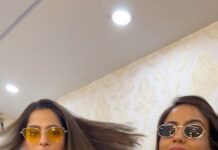 Aksha Pardasany Instagram - Polishing our dance skills ahead of Dahihandi 💃🏼💃🏼 😁😁😁😁 #dance #reel #timepass #dahihandi #freakoutdance #dancereels #reelsofinstagram #fun