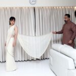 Akshara Haasan Instagram - This deserved a individual post. When dad dearest helps you look nothing less than your best . For Ponniyin Selvan audio/trailer launch. Thank you team for having me be part of such a grand awaited event.