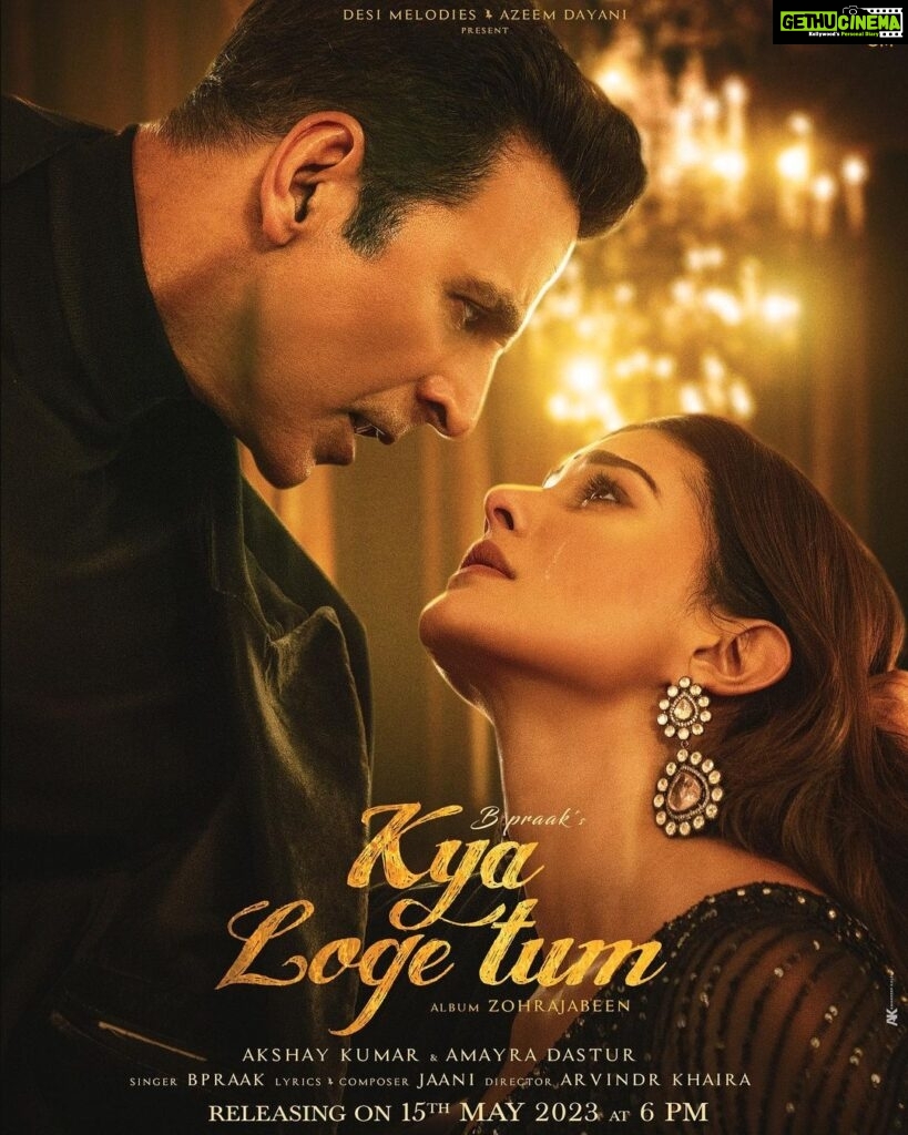 Akshay Kumar Instagram - The team of Filhall and Filhaal 2 returns with yet another heartbreak song, #KyaLogeTum. Get ready to let your emotions and tears flow. Song releasing on 15th May at 6 pm. @amyradastur93 @bpraak @jaani777 @arvindrkhaira @azeemdayani @desimelodies #Zohrajabeen