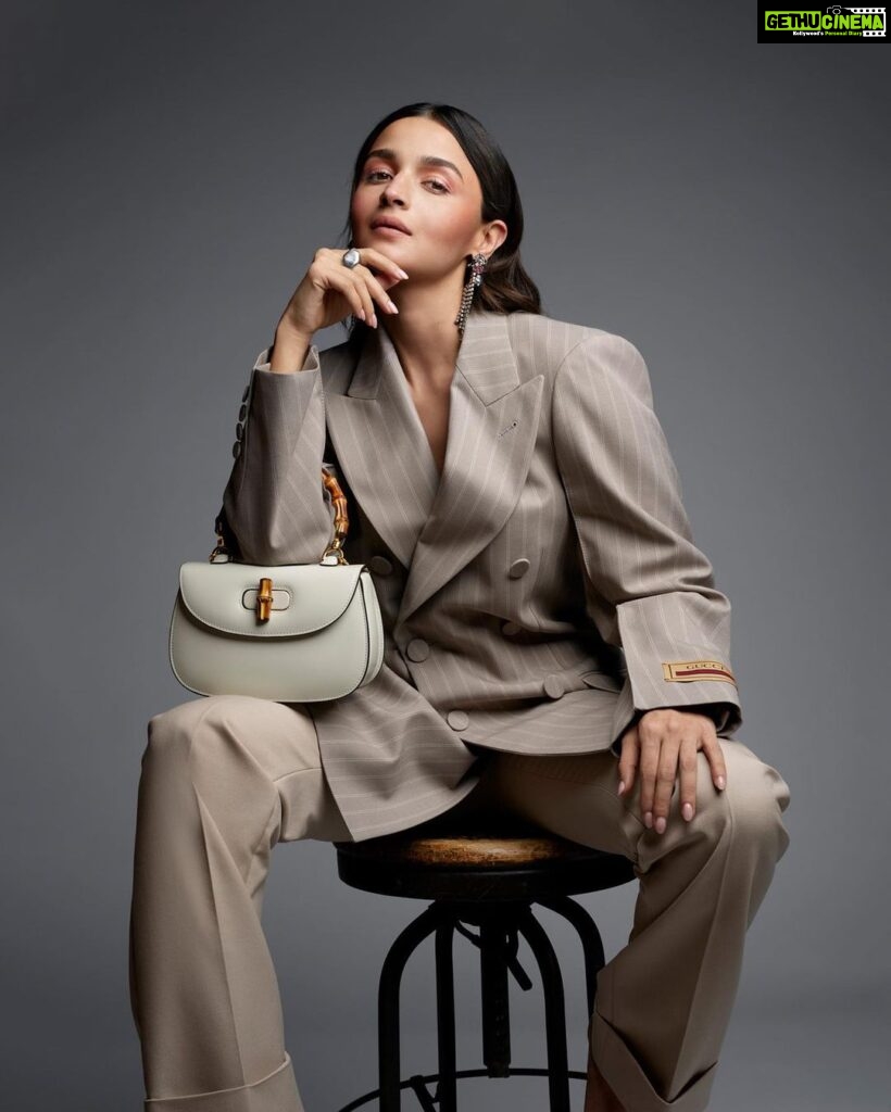 Alia Bhatt Instagram - Alia Bhatt is the House’s newest Global Brand Ambassador. To mark the occasion, the actress, producer, and entrepreneur was captured with the Gucci Bamboo 1947 bag. #AliaBhatt #GucciBamboo1947