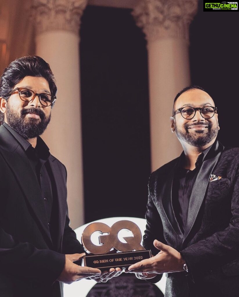 Allu Arjun Instagram - Thank you @gqindia for honouring me as the Leading Man of 2022 ! It was a pleasure being on the cover of GQ magazine . It was a target achieved on my list ✅ 📸: @rohan.foto Spl mention : SS #GQMOTY2022 #GQAwards2022 #XVwinners #Celebration #GQIndia