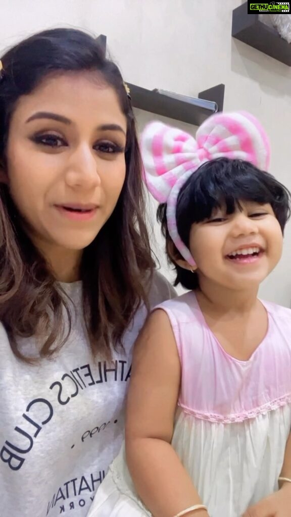Alya Manasa Instagram - We both tried this trending reel Aila cutie pie did it even more cuter 😘😘😘😘😘😘🥰😍😍😍😍😍🥰🥰