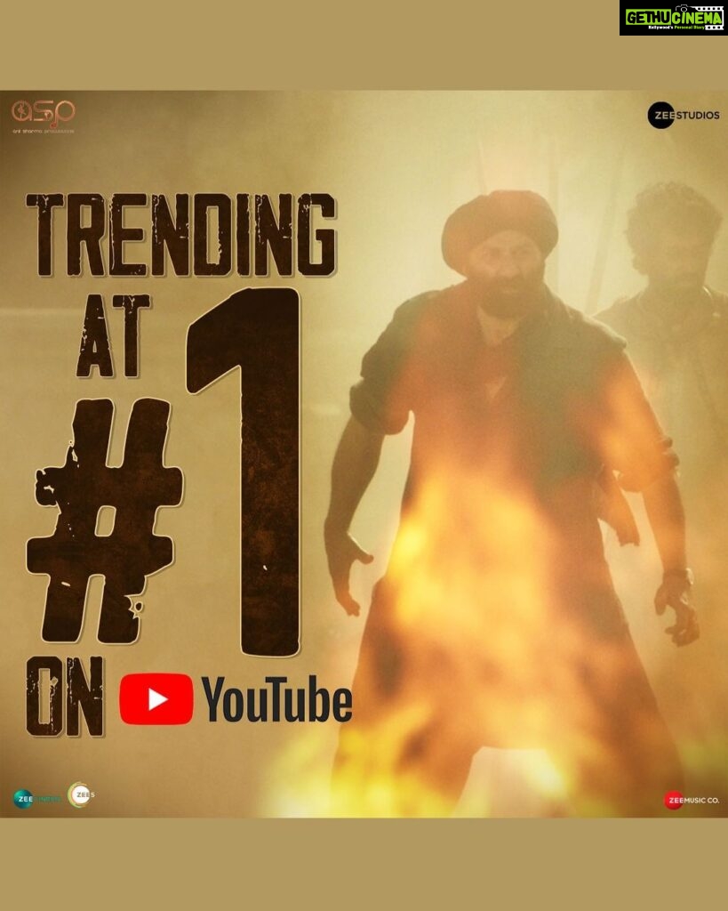 Ameesha Patel Instagram - The love for #Gadar2Teaser has taken over the internet and how!😎🔥 Trending at #1 on YouTube💥 (Link in bio) #Gadar2 coming to set the screens on 🔥this Independence Day! 🇮🇳 In Cinemas on 11th August 2023🎞️ @zeestudiosofficial @gadarmovie_official @iamsunnydeol @iutkarsharma @anilsharma_dir @anilsharmaprod @shaktimaan6963 @mithoon11 @quadri.sayeed @simratkaur_16 @manishwadhwa.in @hellomontysharma @shariq_patel @zeemusiccompany @zee5 @zeecinema @zee5global