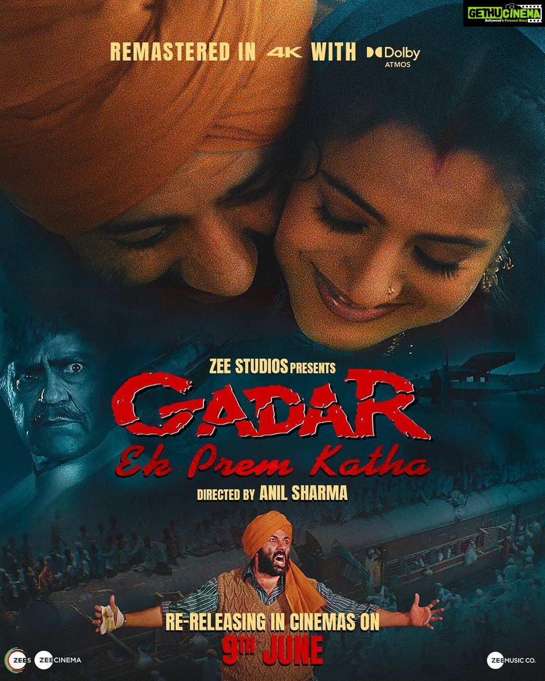 Ameesha Patel Instagram - Tara Singh aur Sakina ki amar prem kahaani phirse dilon pe raaj karegi! ❤️ #Gadar 1 returns to the big screens on 9th June for a limited time in 4k and Dolby Atmos. 🎞️✨ #GadarEkPremKatha @zeestudiosofficial @gadarmovie_official @iamsunnydeol @anilsharma_dir @iutkarsharma @zeemusiccompany @zee5 @zeecinema @zee5global