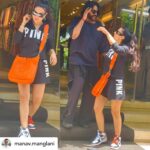 Ameesha Patel Instagram - Posted @withregram • @manav.manglani Ameesha patel spotted with designer #RockyS at his store for outfit trials this morning in Bandra @ameesha_patel_99