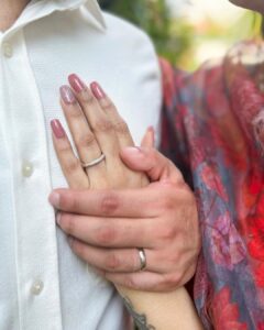 Ameya Mathew Instagram - A Vow Sealed : Rings Exchanged, Our Love forever encircled. 💍❤️🧿 . . 📸 @nithin_katticaran 💅🏻 @nails_by_rakhi 💄 @neethusmruthy . #forevermine #engaged #❤️ Kochi, India