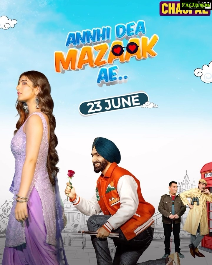 Ammy Virk Instagram - Finally “ANNHI DEA MAZAAK AE” Releasing @chaupaltv on 23rd June 11 am. @ammyvirk @paripandhermusic @_rakeshdhawan @amrindergill @officialnasirchinyoti @ifitkharthakur9 @gurdeepgrewalofficial @nirmalrishiofficial @amarnooriworld @deedargillofficial @buntybains @chetsinghmusic @jashaninder @avvysra @urshappyraikoti @lowkeyoriginal @prince71_ @karajgill @rhythmboyzentertainment @panj_paani_films @whitehillstudios @amanpreetkaurbains #annhideyamazaakae #ammyvirk #paripandher #nasirchinyoti #iftikhar_thakur #iftikharthakur #punjabimovies #newpunjabimovies Chandigarh, India