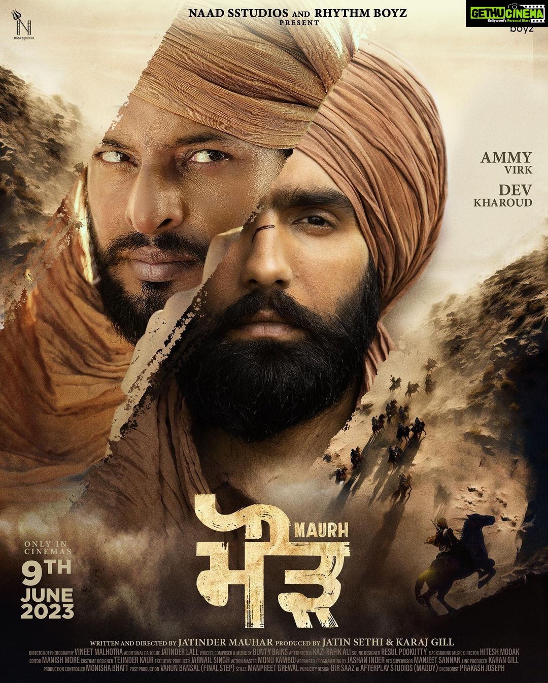 Ammy Virk Instagram - Sajjno wait is over… Ajj apni movie MAURH da trailer aaa rea ❤️… @dev_kharoud @jatindermauhar @karajgill ❤️
