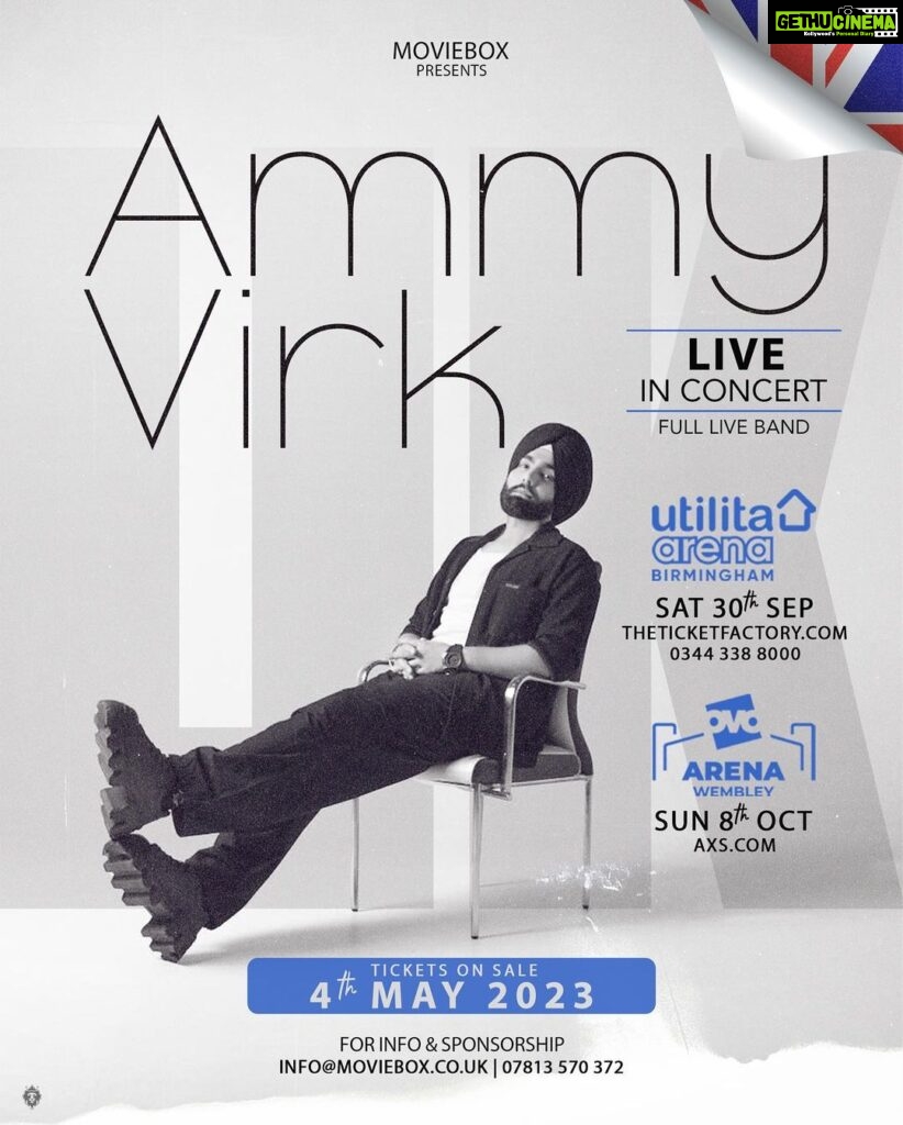 Ammy Virk Instagram - Uk tour ❤️… Tickets will be out on 4th may sajjno ❤️ @1moviebox @adh1 @prince71_ thnx a lot brothers ❤️