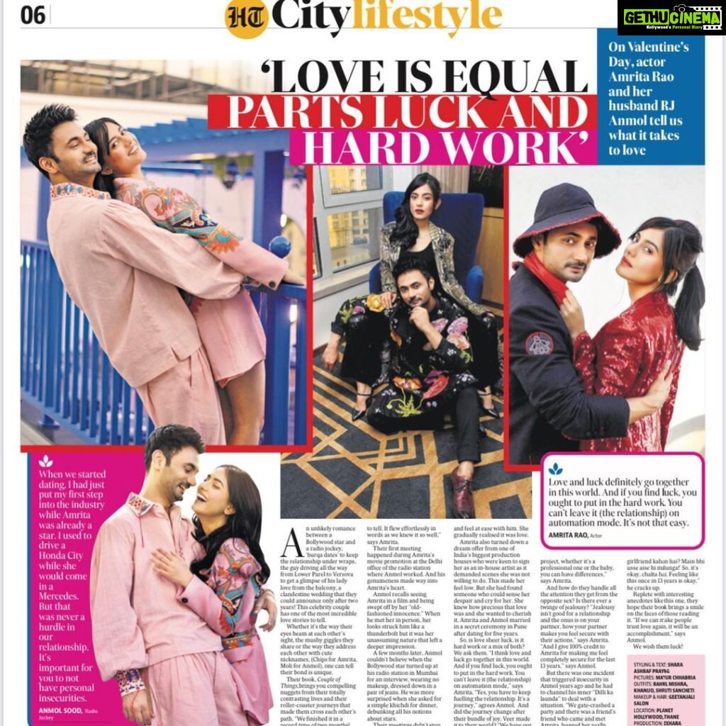 Amrita Rao Instagram - This One Made Our Valentine’s SPL @kalra.sonal ❤Much Love ! This is certainly One of Our Best Interviews Together 🤗 @sharaashraf cheers 🥂 @htcity #valentines #love #loveisintheair