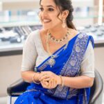 Amrutha Nair Instagram - Time for some uncut diamonds 💎 💍 @kalyanjewellers_official Saree @varnudais Blouse @vybhadesignerstudio Pic @vipinjkumar MUA @blushingtone_by_veenavineeth