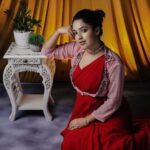 Amrutha Nair Instagram - Simply Red Saree Vibes♥️ Attire @bybbecca 📸 @jithuthampifm @travancoreads MUA @brides_of_deepthi #amruthanair #amruthanairofficial #instagram #instalike #shoot #model #modeling #love #trendingreels Thiruvananthapuram, Kerala, India