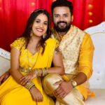 Amrutha Nair Instagram – Varun & Rekha 💛🫰🏻 @_aju_thomas_ 

Costume @fab.d.studio 
@asianet @geethagovindam23 Trivandrum, India