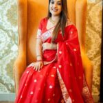 Amrutha Nair Instagram - 🌹 @nila_make_overs Saree @varnudais