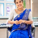 Amrutha Nair Instagram - Time for some uncut diamonds 💎 💍 @kalyanjewellers_official Saree @varnudais Blouse @vybhadesignerstudio Pic @vipinjkumar MUA @blushingtone_by_veenavineeth