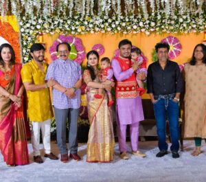 Amulya Instagram - Forever Cherishing ✨
Thank you Shivanna 🙏and Ganesh sir and ma’am for your love & blessings on Atharv & Adhaav ❤️ @nimmashivarajkumar @goldenstar_ganesh @shilpaaganesh