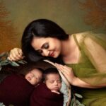 Amulya Instagram - Introducing our two little bundle joy on the auspicious occasion of Krishna Janmashtami❤️ Bless them too with all your heart ❤️ ನಮ್ಮ ಮುದ್ದಿನ ಕಂದಮ್ಮಗಳ ಮೇಲೆ ನಿಮ್ಮ ಶುಭಾಶೀರ್ವಾದವಿರಲಿ. @jagdishrchandra Photography: @tinyyawnsphotography Makeup: @yathishmakeover03 #AJhappiness #twins #familygrowing