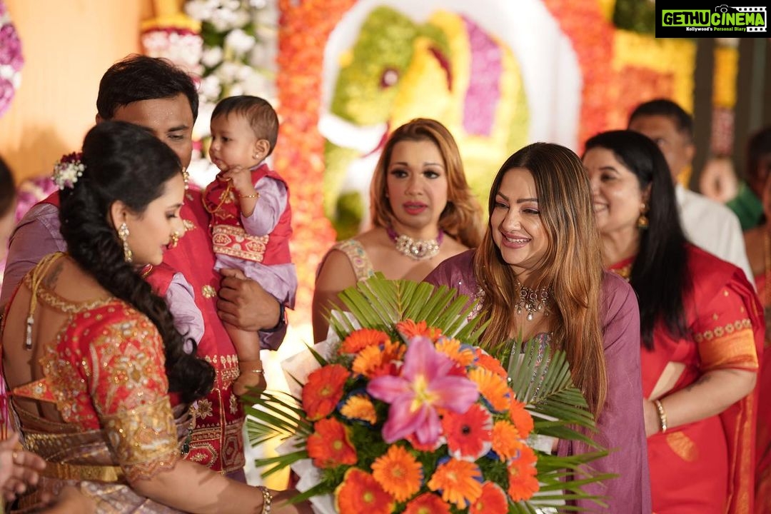 Amulya Instagram - Thanks for gracing the occasion and showering the blessings on Atharv & Aadhav 🤗😍🙏