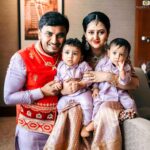 Amulya Instagram - Atharv and Aadhav ❤️❤️ Photography : @deepak_vijay_photography Jewellery: @gajraj_jewellers Saree : @mathura_creations Make up : @yathishmakeover03