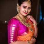 Amulya Instagram - Happy Ugadi 🌻 Photography : @pkstudiophotography Jewellery : @gajraj_jewellers Make up : @yathishmakeover03 Blouse : @sanvis_boutique