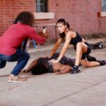 Amy Jackson Instagram - Behind the scenes with India’s number one action choreographer and dear friend, Silva ji, rehearsing for the fight sequences in our upcoming action thriller #MISSION - releasing Summer 2023 @aloyoga