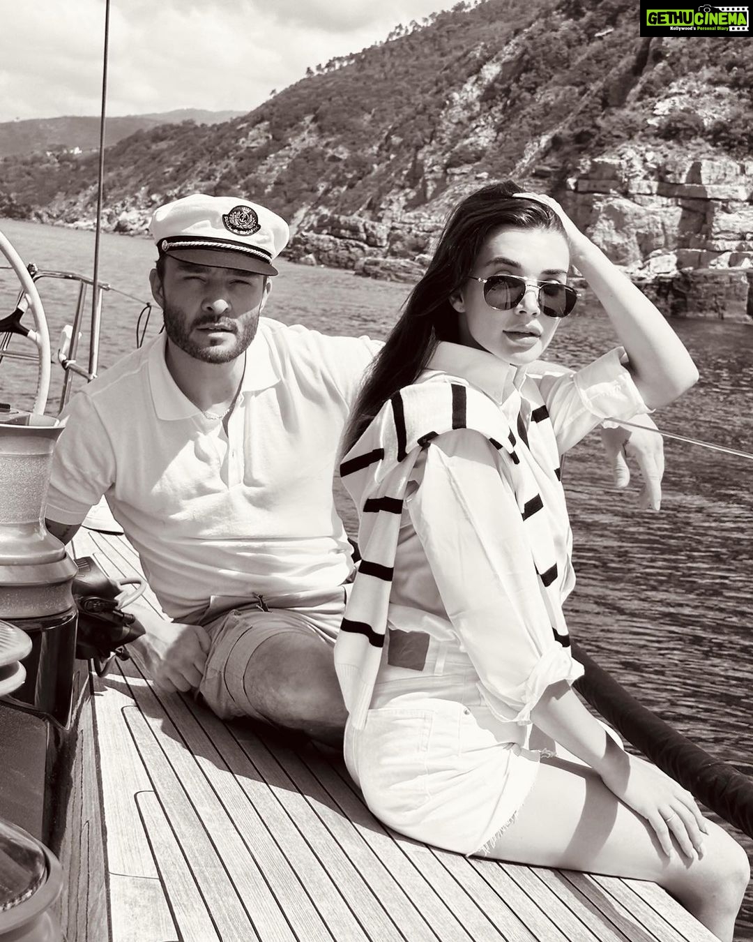 Amy Jackson Instagram - Yesterday we celebrated #WorldOceanDay out at sea with @paulandshark . We were able to reconnect with nature, snorkel with marine life and actually take a moment to breathe in fresh air. It made us remember why it’s so important to love and respect our oceans. As human beings we’re all water babies. Whether we go as far back to our evolution or to the nine months before we’re born; swimming around in our Mum’s tummy’s. On top of that we are 60% water and it’s scientifically proven that being close to a water source whether it be natural, manmade or digital instantly has the ability to calm our nervous system - the concept being called ‘Blue Mind.’ So my wish for everyone this #WorldOceanDay is to fall back in love with our waters. When we enjoy and appreciate them, I know we will do a better job at protecting them as well as reaping the health benefits ourselves ________________________ Whilst we were World Ocean Day, I received devastating news about a @seashepherduk mission close to my heart. They reported on another whale slaughter in the Faroe Islands this week. 63 whales, including pregnant females and their foetuses, 6 juveniles and 2 very young calves had their lives taken from them in a cruel and indefensible way. Not only are these barbaric hunts cruel and unnecessary but they also have an extreme knock on effect to our ocean’s biodiversity which then affects us. Please stand with us to persistently put pressure on politicians and decision makers who have the power to end these slaughters. There’s not one article in the press about this since last year. We need to share and repost across our channels to ensure this comes to an end. Find more information on @seashepherduk Again, thankyou @paulandshark and @tigubeach for all of your conservation work and having us be apart of your #FollowTheShark sail. Amy 💙 Portofino Coast, Italy