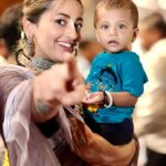 Anagha Bhosale Instagram - Meet madhumangal, Radha , pushti, radheshwari Time spent playing with children is never wasted 💙🦚 Greatest gift from krishna 🦚
