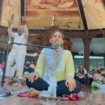 Anagha Bhosale Instagram - Doing Kirtan for Sri Sri Radha Vrindavan Bihari Ji gives me so much pleasure…. Thank you HARI for giving me this blessing to sing for you 🌸☺️💙 @govardhan_ecovillage Singing the Hare Krishna Mahamantra is so divine because in kalyuga the lord’s name is non-different from the lord himself…. So chant Hare Krishna mahamantra for true happiness 💙🙏🏻 Govardhan Eco Village (GEV) - Sri Radha Vrindavanbihari Temple, Mumbai.