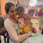 Anagha Bhosale Instagram - Meet madhumangal, Radha , pushti, radheshwari Time spent playing with children is never wasted 💙🦚 Greatest gift from krishna 🦚