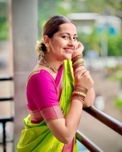 Anagha Bhosale Instagram - After a long time✨ -  #marathimulgi 
Beauty lies in the eye of the beholder 🦚 
Hari Hari