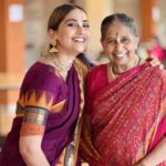 Anagha Bhosale Instagram - Shri Mami💙🙌🏻… Thank you so much for the love u have given us girls through your constant loving & nourishing words, making us special dosa treats & sharing lots of positivity , never seen someone always so enthusiastic & so positive, even when it comes to introducing someone, love you mami… thank you krishna for your mercy & giving us blessings of such a pure Vaishnava🙏🏻🙌🏻🥹Vaishnav blessings can change everything for good 💙🙌🏻 Govardhan Eco Village (GEV) - Sri Radha Vrindavanbihari Temple, Mumbai.