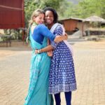 Anagha Bhosale Instagram - Bond & vibes matter more than the picture🪷 @beatrice.anobah going to miss u when u leave GeV Govardhan Eco Village (GEV) - Sri Radha Vrindavanbihari Temple, Mumbai.