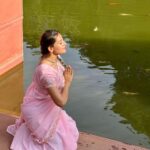 Anagha Bhosale Instagram - 🌸 Yamuna Mai Like the Ganges, the Yamuna is highly venerated in Hinduism and worshipped as the goddess Yamuna. In Hinduism she is the daughter of the sun god, Surya, and the sister of Yama, the god of death, and so is also known as Yami. According to popular legends, bathing in its sacred waters frees one from the torments of death. 🦚In the Rigveda, the story of the Yamuna describes her "excessive love" for her twin, Yama, who in turn asks her to find a suitable match for herself, which she does in Krishna. Here the story of her descent to meet her beloved Krishna and to purify the world has been put into verse. The hymn also praises her for being the source of all spiritual abilities. And while the Ganges is considered an epitome of asceticism and higher knowledge and can grant Moksha or liberation, it is Yamuna, who, being a holder of infinite love and compassion, can grant freedom, even from death, the realm of her elder brother. Vallabhacharya writes that she rushes down the Kalinda Mountain, and describes her as the daughter of Kalinda, giving her the name Kalindi, the backdrop of Krishna Leela. The text also talks about her water being of the colour of Lord Krishna, which is dark (Shyam).The river is referred to as Asita in some historical texts. @govardhan_ecovillage Govardhan Ecovillage