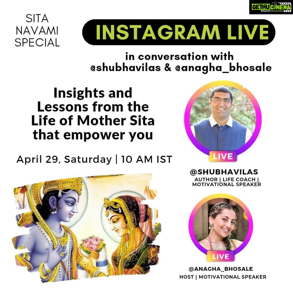 Anagha Bhosale Instagram - How important it is that we all women should be learning & implementing mata Sita’s characteristics in our lives! Get ready for beautiful unheard stories about mata Sita #sitanavami special!! Hope u all keep your questions ready! @shubhavilas