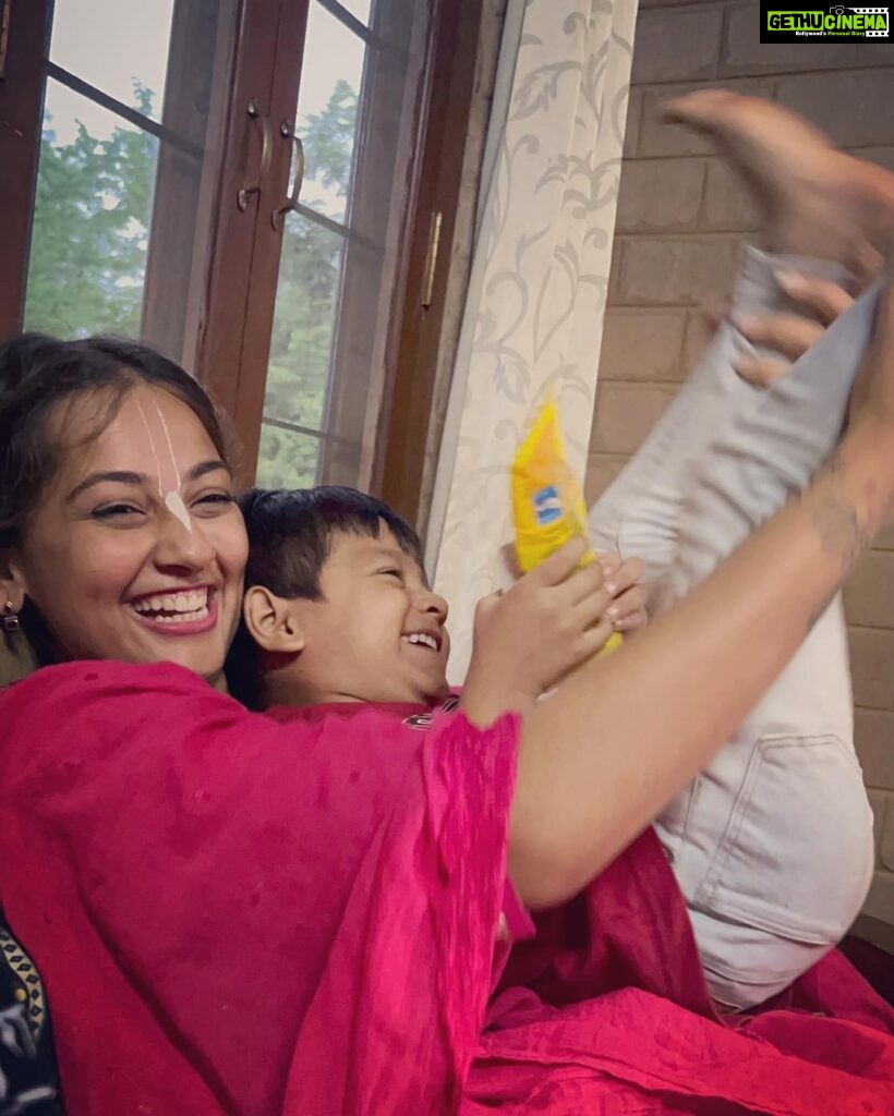 Anagha Bhosale Instagram - Hare Krishna, this was our yoga day yesterday 😅🙏🏻… The most important thing however is to see that somehow or other the children are always engaged in some kind of Krsna conscious activity, then they will naturally develop a taste for it and think it great fun even to work very hard for Krsna’s pleasure. As a Vaishnavi (Maatajis) we should always keep children close to krishna by asking them to chant, telling them shlokas, how to serve Krishna & read them from Srila prabhupada books, to make them true Vaishnavi & Vaishnav devotees. Hari Hari 🙏🏻🦚 . Govardhan Eco Village (GEV) - Sri Radha Vrindavanbihari Temple, Mumbai.