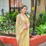 Anagha Bhosale Instagram - When you dress up in Krishna’s favourite colour 💛 - for him🦚🪷 Hari Bol Sri Sri Radha Rasabihari Temple, ISKCON Juhu, Mumbai (Official)