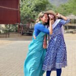 Anagha Bhosale Instagram - Bond & vibes matter more than the picture🪷 @beatrice.anobah going to miss u when u leave GeV Govardhan Eco Village (GEV) - Sri Radha Vrindavanbihari Temple, Mumbai.