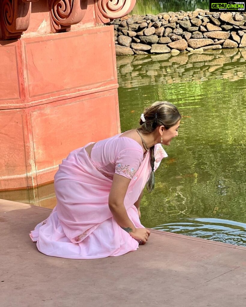 Anagha Bhosale Instagram - 🌸 Yamuna Mai Like the Ganges, the Yamuna is highly venerated in Hinduism and worshipped as the goddess Yamuna. In Hinduism she is the daughter of the sun god, Surya, and the sister of Yama, the god of death, and so is also known as Yami. According to popular legends, bathing in its sacred waters frees one from the torments of death. 🦚In the Rigveda, the story of the Yamuna describes her "excessive love" for her twin, Yama, who in turn asks her to find a suitable match for herself, which she does in Krishna. Here the story of her descent to meet her beloved Krishna and to purify the world has been put into verse. The hymn also praises her for being the source of all spiritual abilities. And while the Ganges is considered an epitome of asceticism and higher knowledge and can grant Moksha or liberation, it is Yamuna, who, being a holder of infinite love and compassion, can grant freedom, even from death, the realm of her elder brother. Vallabhacharya writes that she rushes down the Kalinda Mountain, and describes her as the daughter of Kalinda, giving her the name Kalindi, the backdrop of Krishna Leela. The text also talks about her water being of the colour of Lord Krishna, which is dark (Shyam).The river is referred to as Asita in some historical texts. @govardhan_ecovillage Govardhan Ecovillage
