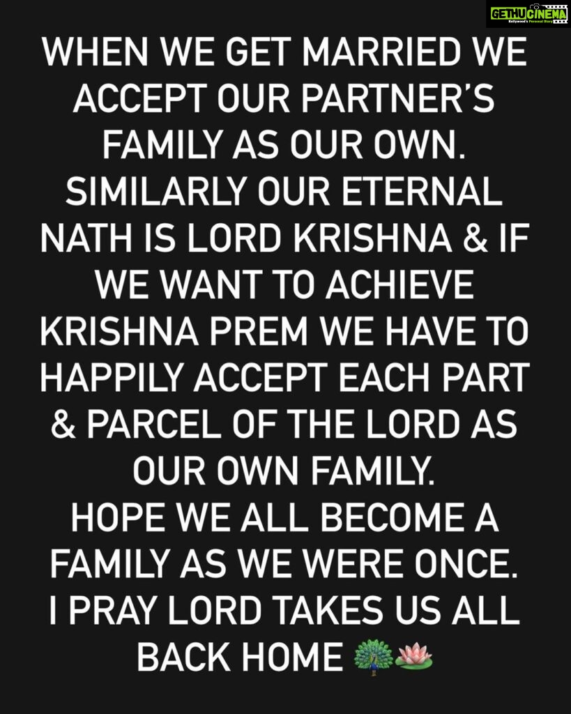 Anagha Bhosale Instagram - Seeing us suffer our lord suffers & we want to end his suffering so please spread this Hare Krishna movement to experience eternal joy & let’s make our Krishna & Radha Rani happy again 🪷🦚 #thoughtoftheday Start chanting Hare Krishna the Mahamantra & truly become happy 😊