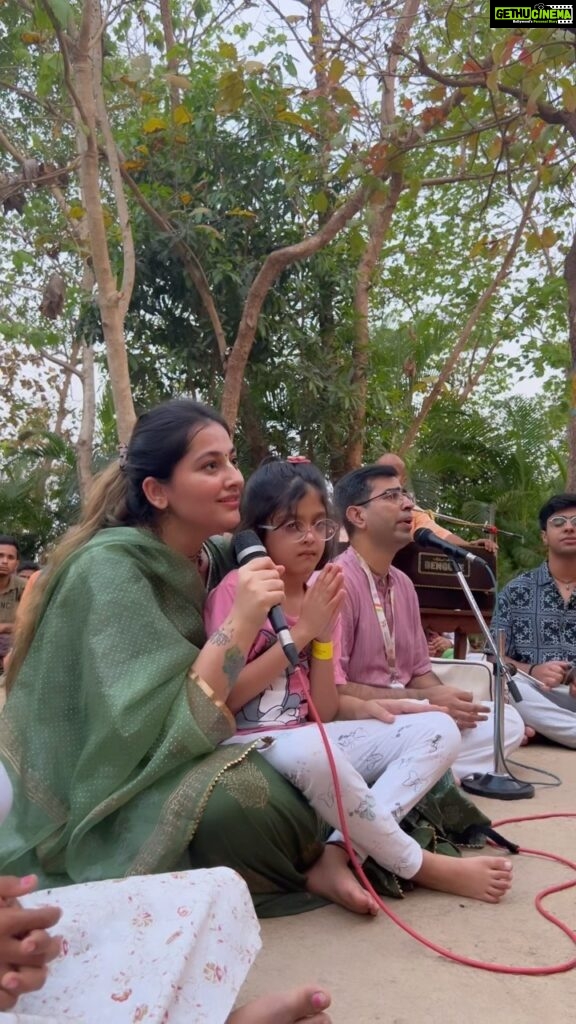 Anagha Bhosale Instagram - Have u ever sung for Radha Rani please everyone try making your beautiful bond with Hari & Radha Rani stronger-sing, dance, read, write, cook, talk to them / for them, Bhakti is the only thing which u’ll take with u after death & will continue next birth so make ur bond stronger with the lord, pl don’t waste time. Singing for Radha Rani at my Gurudev’s @radhanathswami home 🥹♥️ gives me joy please everyone do visit @govardhan_ecovillage