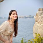 Anagha Bhosale Instagram - She is beautifully out of place. Sometimes I believe she intended to be. Like the moon during the day. 🦚❤️✨ #anaghabhosale Jagmandir Island Palace, Udaipur