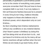 Anagha Bhosale Instagram - Firm Faith in Krishna & HARI Naam can do miracles….no power is greater than my lord’s power, everything is possible with my Hari Radha Rani & Gurudev….. 🔴no matter what!! just please start your spiritual journeys because if u haven’t it’s already too late!!!!