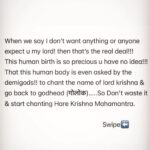 Anagha Bhosale Instagram - Wrote something which is a little deep & direct but are facts…we all have prayed before taking birth that “oh lord! pl forgive me of my sins” & we have promised Lord Krishna we’ll do Bhakti & go back home in every birth but have failed let’s not fail in this birth & fulfill our promise which we all have given to our lord ……#thoughts of the day♥️🦚🙏🏻🪷